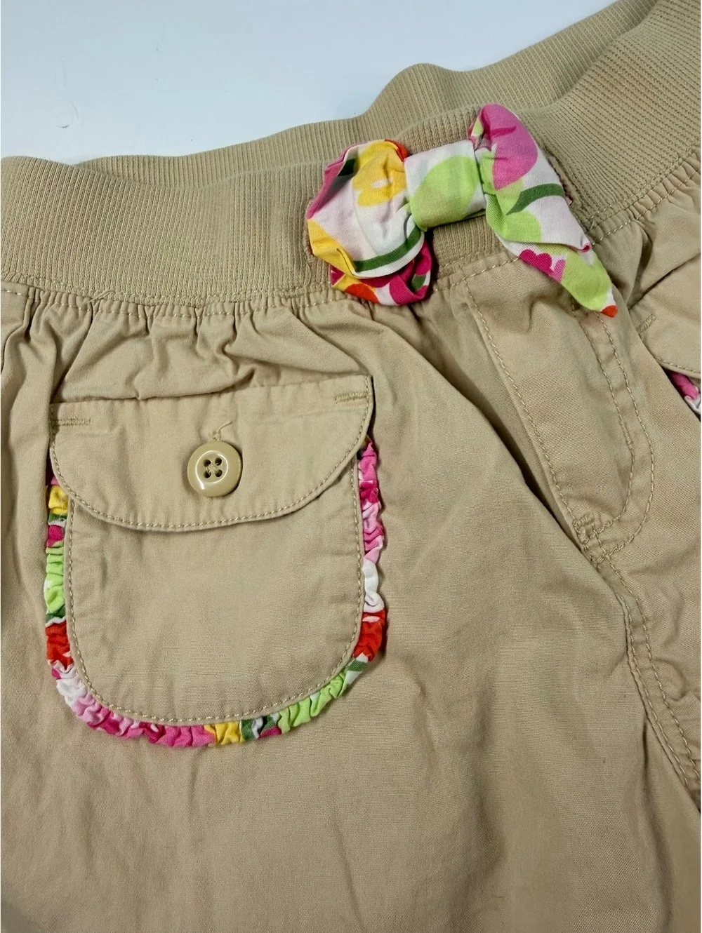 Gymboree Girls Size 8 Pink Floral Ruffle Shorts Tea Time Afternoon 2013